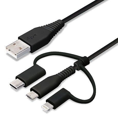 Lightning/Type-C/Micro USB 3in1 USBケーブル 1m