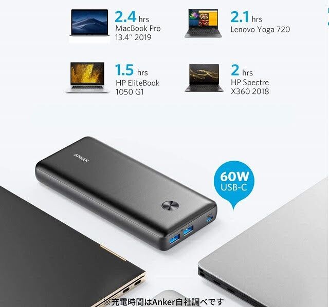 Anker Powercore Iii Elite 25600 でmacbook Pro 13インチが充電 できる 持ち運べるコンパクトな60w出力モバイル充電器 Appbank Store