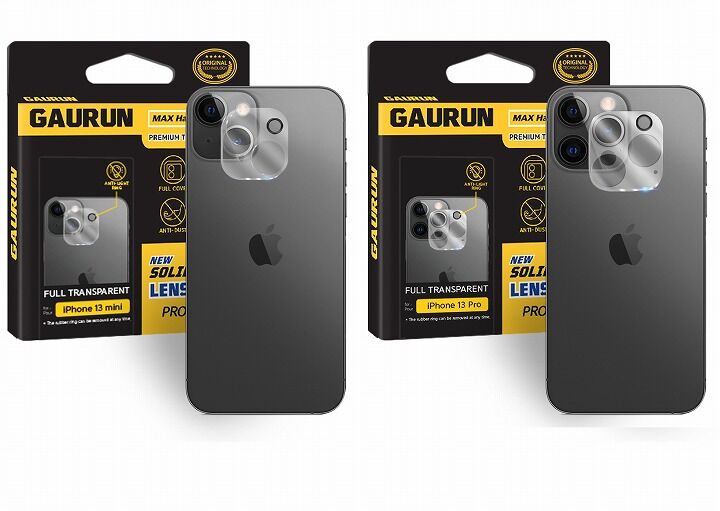 大型化したiPhone13カメラレンズ専用の保護ガラスフィルムが「GAURUN」から発売！ | AppBank Store
