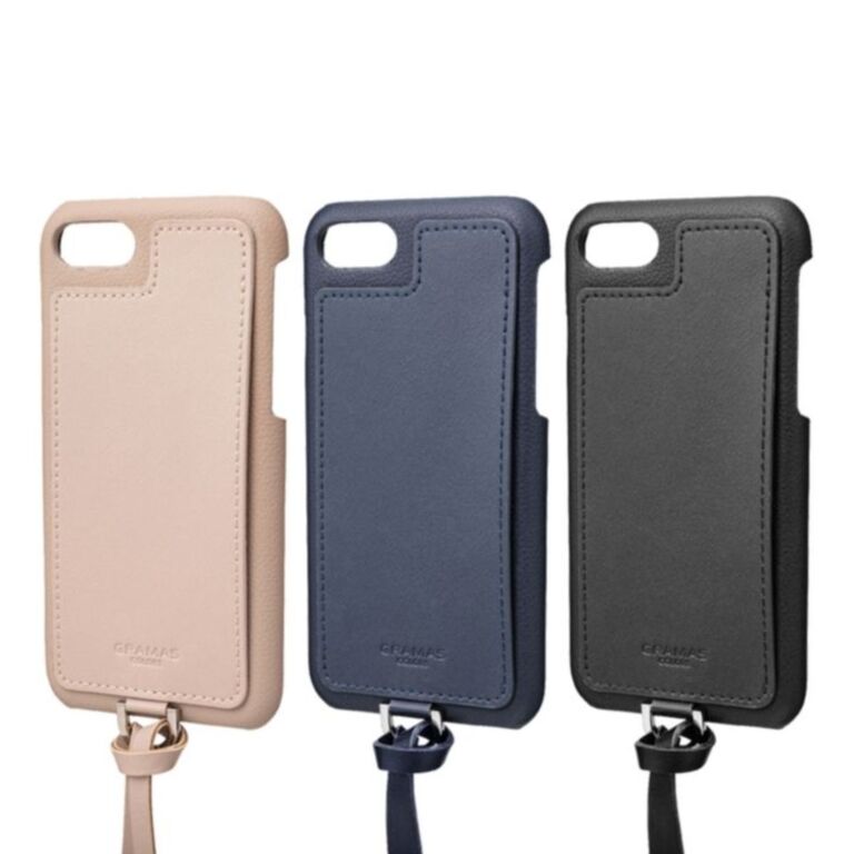 Gramas Colorsより ストラップが付いた第3世代iphoneseケース Shrink Pu Leather Strap Shell Case Appbank Store