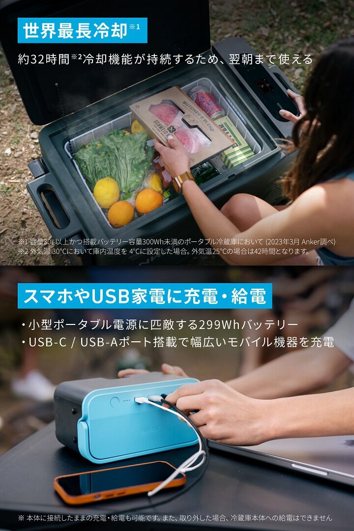 Anker Powered Cooler 30 ポータブル冷蔵庫 ブラックの人気通販