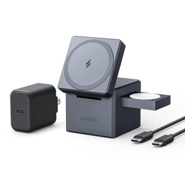 iPhone、Apple Watch、AirPodsをスマートに充電！Appleユーザー必見の「Anker 3-in-1 Cube with MagSafe 」