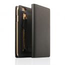 SLG Design ジッパー付き手帳型お財布ケース ブラック iPhone 6s Plus/6 Plus