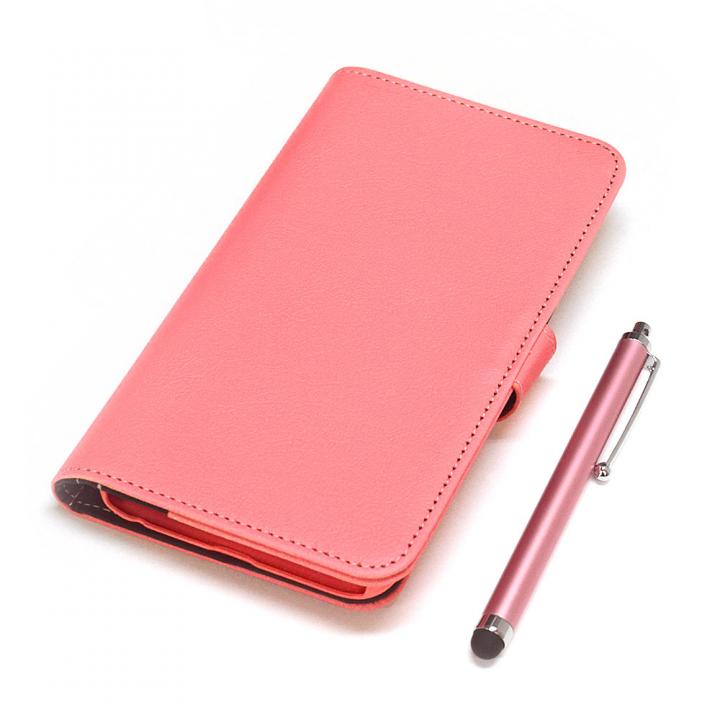 iPhone6 Plus ケース 手帳型合皮ケース タッチペン付 ピンク iPhone 6 Plus_0
