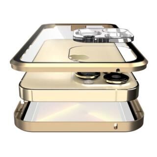 iPhone 13 Pro ケース Monolith Exelero Pro（モノリス エクセレロ プロ） 両面ゴリラガラス+アルミバンパー  ゴールド iPhone 13 Pro