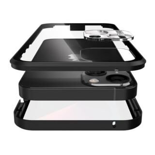 iPhone 13 ケース Monolith Exelero（モノリス エクセレロ） 前面ゴリラガラス+アルミバンパー ブラック iPhone 13
