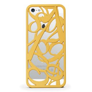 iPhone SE/5s/5 ケース inCUTOUT  切り絵スタイルのiPhone SE/5s/5ケース 3Dナンバー ゴールド
