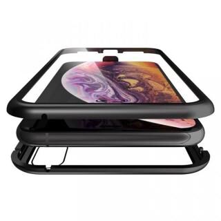 iPhone XS Max ケース Monolith Alluminio（モノリス　アルミニオ）/ブラック 両面強化ガラス+アルミバンパー for iPhone XS Max