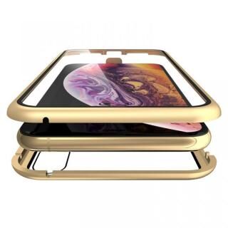 iPhone XS Max ケース Monolith Alluminio（モノリス　アルミニオ）/ゴールド 両面強化ガラス+アルミバンパー for iPhone XS Max