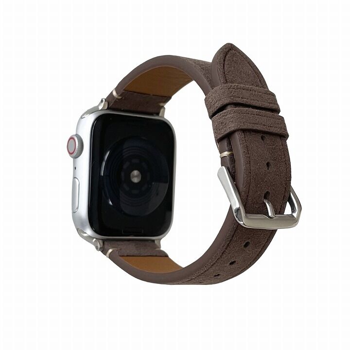 Esalta スエードバンド ムートン for Apple Watch 42/44/45mm ダークブラウン_0