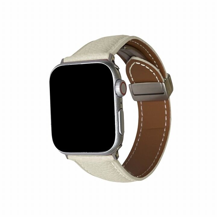 Esalta 本革マグネバックル for Apple Watch 42/44/45mm ホワイト_0