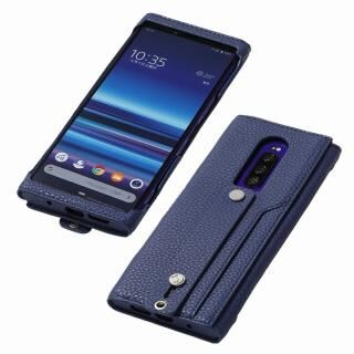 clings Slim Hand Strap Case for Xperia 1 ブルーバイオレット