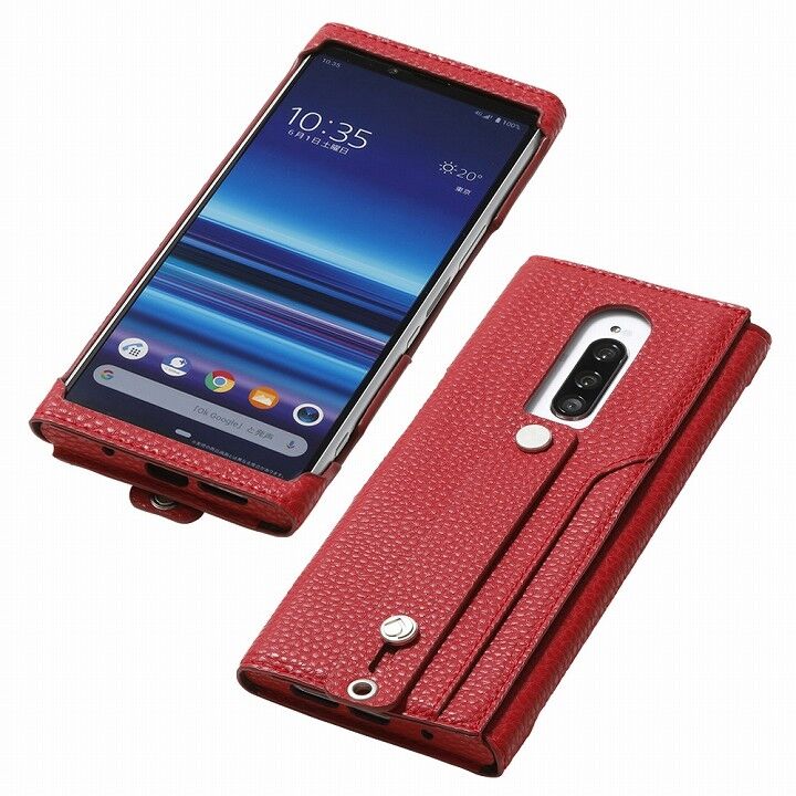 clings Slim Hand Strap Case for Xperia 1 レッド_0