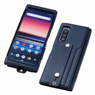 clings Slim Hand Strap Case for Xperia 5 ネイビー