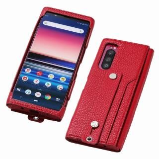 clings Slim Hand Strap Case for Xperia 5 ワインレッド