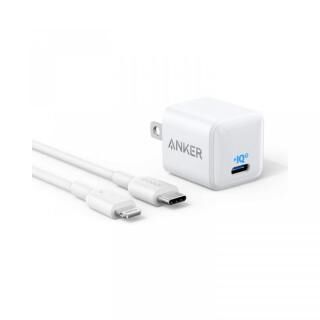 Anker PowerPort III Nano 20W with USB-C & ライトニング ケーブル ホワイト【10月中旬】