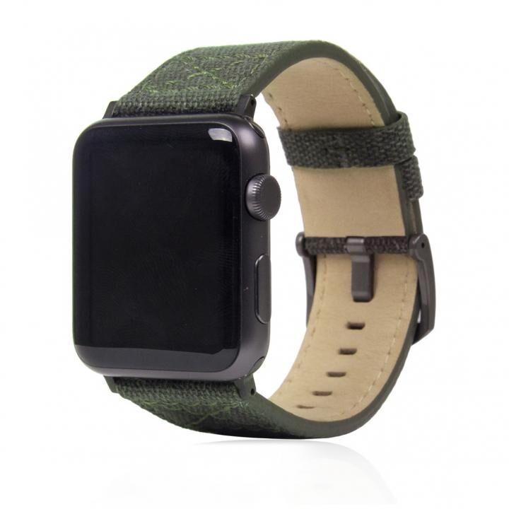 SLG Design Apple Watch バンド 42mm/44mm用 ワックスキャンバス カーキ_0