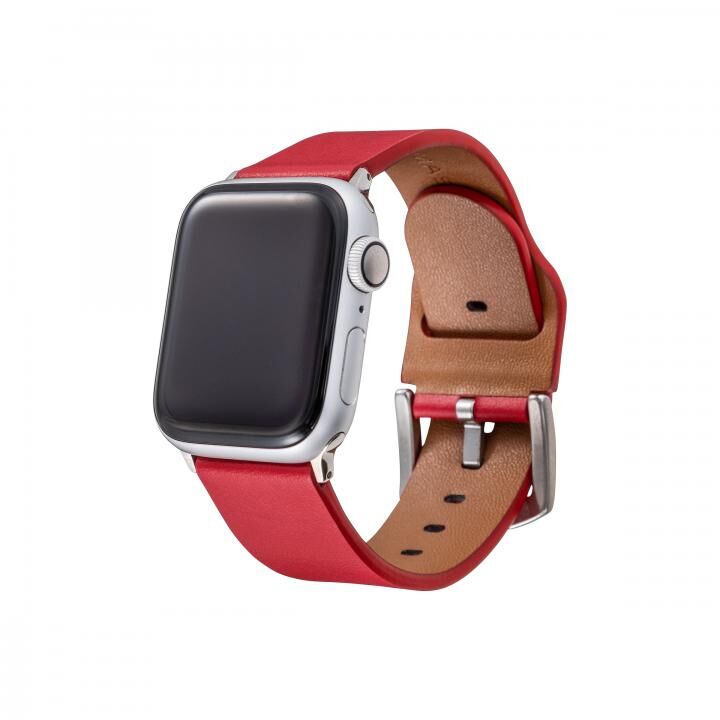 GRAMAS Genuine Leather Watchband for Apple Watch 40/38mm レッド_0