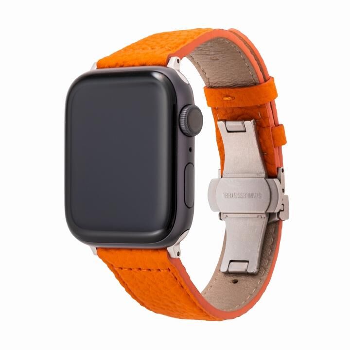 GRAMAS German Shrunken-calf Watchband for Apple Watch 44/42mm Orange_0