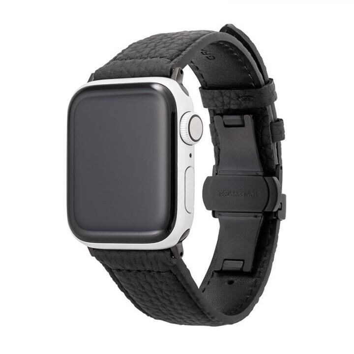 GRAMAS German Shrunken-calf Watchband for Apple Watch 40/38mm Black_0
