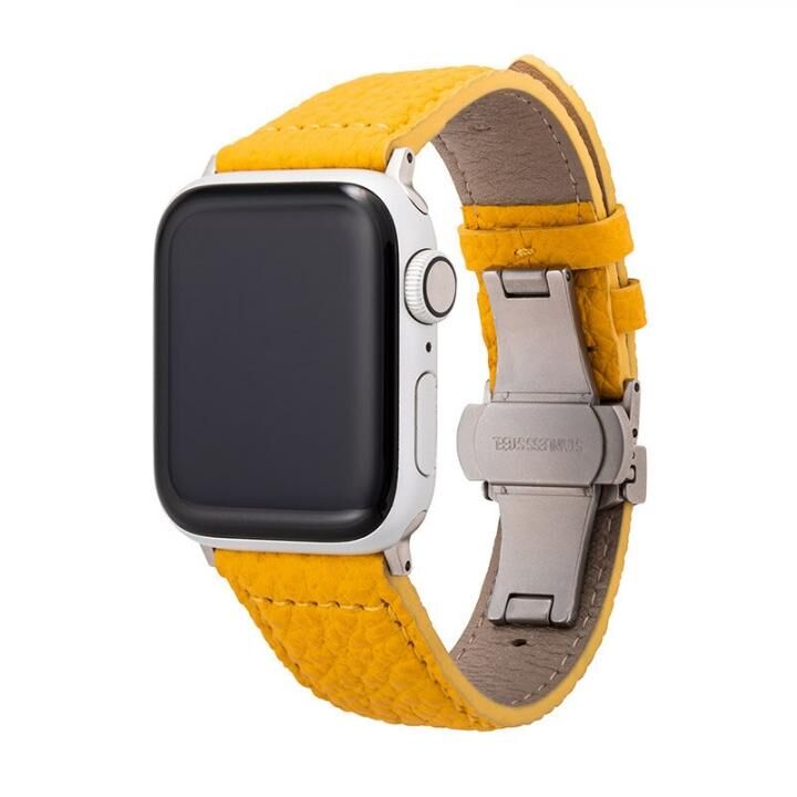 GRAMAS German Shrunken-calf Watchband for Apple Watch 40/38mm Yellow_0