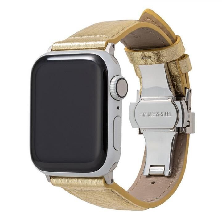 GRAMAS PikaPika Leather Watchband for Apple Watch 40/38mm Gold_0