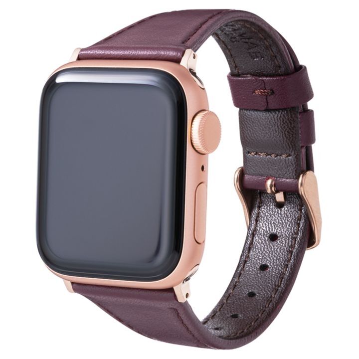 GRAMAS COLORS Originate Genuine Leather Apple Watch Watchband 45/44/42mm Burgundy_0
