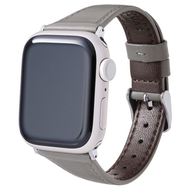 GRAMAS COLORS Originate Genuine Leather Apple Watch Watchband 41/40/38mm Ash Gray_0