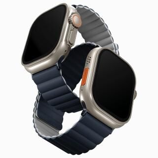 UNIQ REVIX リバーシブル マグネット Apple Watch バンド 49/45/44/42mm ブルー/ライトグレー【6月中旬】