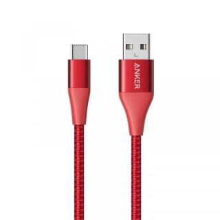Anker PowerLine+ II USB-C & USB-A 2.0ケーブル 0.9m レッド