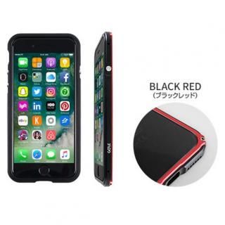 iPhone  SE 第3世代/7 アルミバンパー/背面クリアケース Razor Fit ブラックレッド