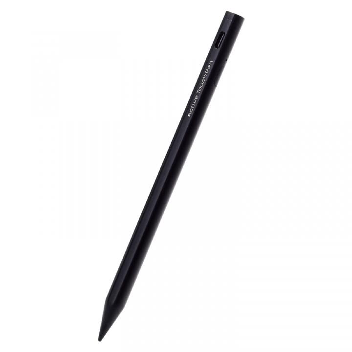 エレコム タッチペン 充電式 スタイラスペン 極細 ペン先 2mm マグネット付 iPad ブラック_0