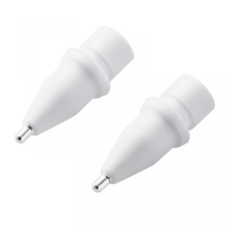 エレコム Apple Pencil ペン先 交換 極細 1mm 金属製 2個セット ホワイト_0