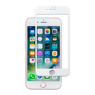 iPhone7 Plus フィルム PETフレーム 強化ガラス ホワイト iPhone 7 Plus