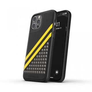 iPhone 12 Pro Max (6.7インチ) ケース DIESEL Premium Leather Studs Case SS21 Black/Yellow iPhone 12 Pro Max