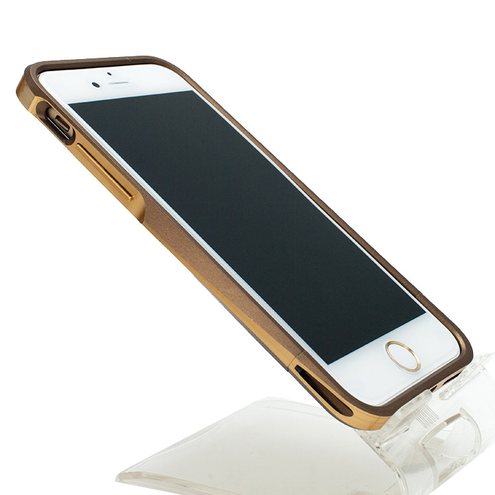 iPhone6 ケース [初回生産限定]GRAMAS ラウンドメタルバンパー ブラウン/ゴールド iPhone 6_0