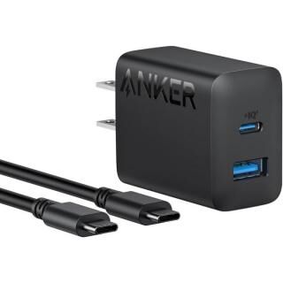 Anker Charger (20W, 2-Port) with USB-C ＆ USB-C ケーブル ブラック