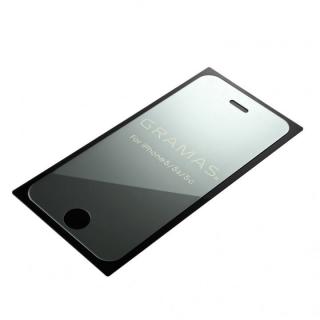 iPhone SE/その他の/iPod フィルム GRAMAS ミラー強化ガラス シルバー iPhone SE/5s/5/5c