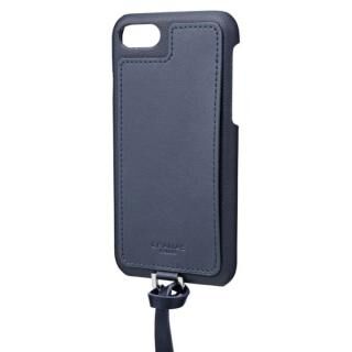 iPhone  SE2/8/7 GRAMAS COLORS Shrink PU Leather Strap type Shell Case Navy  【12月下旬】
