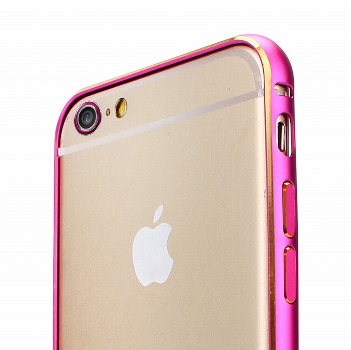 iPhone6 ケース Fantastick ネジなし軽量アルミバンパー ピンク iPhone 6 カメラリング付_0