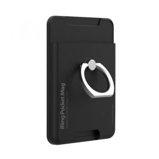 マグセーフ対応 カードが収納できる着脱式スマホリング iRing PocketMag マットブラック