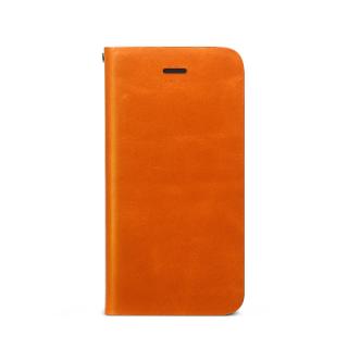 iPhone SE/5s/5 ケース Prestige Signature 天然カウハイドレザー手帳型ケース オレンジ iPhone SE/5s/5