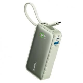 Anker Nano Power Bank (30W、 Built-In USB-C Cable) グリーン【5月上旬】