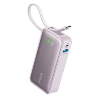 Anker Nano Power Bank (30W、 Built-In USB-C Cable) パープル【5月上旬】