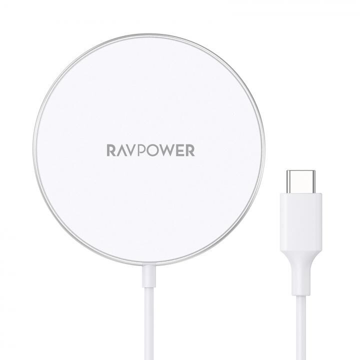 RAVPower RP-WC1003 最大15Wマグネット型ワイヤレス充電器 ホワイト_0