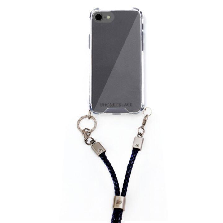 iPhone8/7 ケース PHONECKLACE ロープショルダーストラップ付きクリアケース ネイビー iPhone SE 第3世代/SE 2/8/7_0
