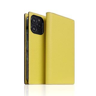 iPhone 13 Pro ケース SLG Design Neon Full Grain Leather Diary Case レモン iPhone 13 Pro