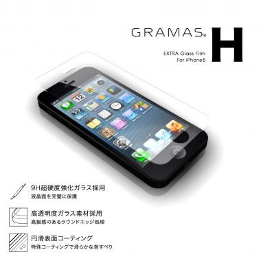 iPhone SE/その他の/iPod フィルム 【iPhone SE/5s/5c/5】 GRAMAS EXTRA Glass film typeH(強化ガラス)