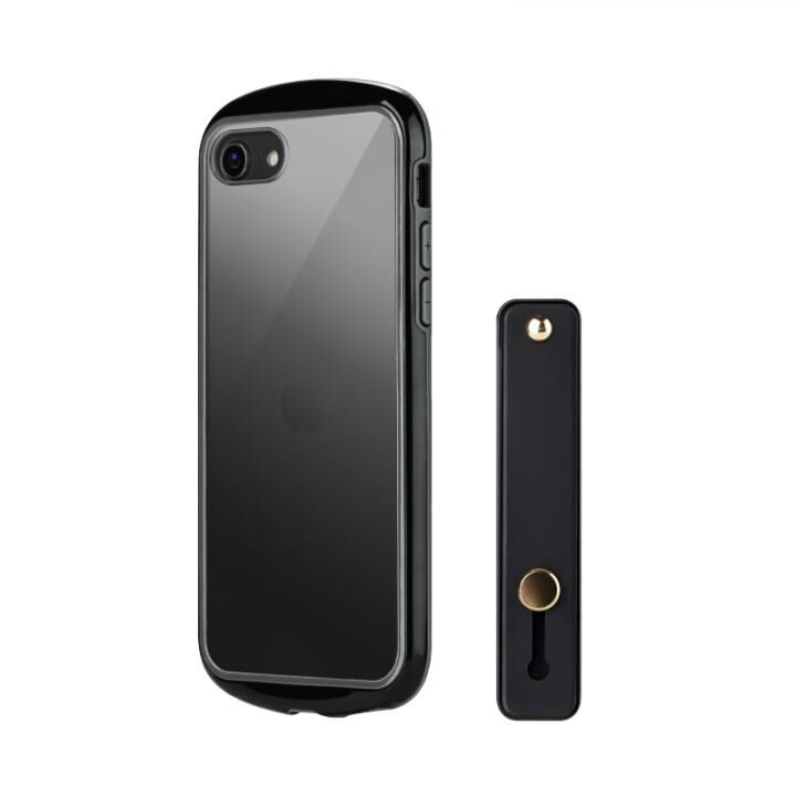 iPhone8 ケース LEPLUS NEXT 耐衝撃・薄型・背面クリアケース Duality スマホベルト付属 ブラック iPhone SE 第3世代/SE 第2世代/8_0
