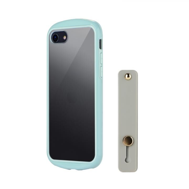iPhone8 ケース LEPLUS NEXT 耐衝撃・薄型・背面クリアケース Duality スマホベルト付属 ライトブルー iPhone SE 第3世代/SE 第2世代/8_0